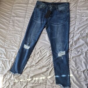 NWT Dear John Gisele High-Rise Ankle Skinny Jeans, Size 31 (US Size 12)